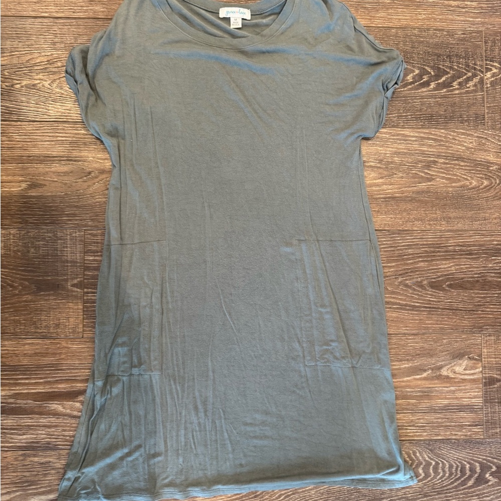 **DONATED** Gray Olive T-Shirt Dress